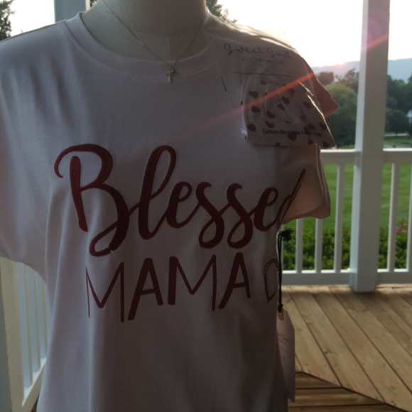 SWEET SOUL CLOTHING CO. ♡ NWT Sweet "Blessed MAMA 🤍" Short Sleeve T-Shirt S - Picture 11 of 17
